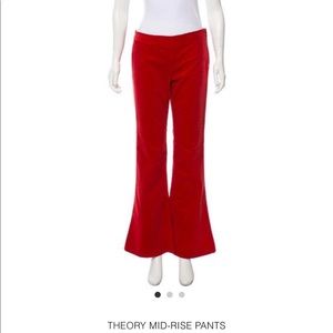 Theory Mid-Rise Cropped Corduroy Sailor Pant - Sz 4